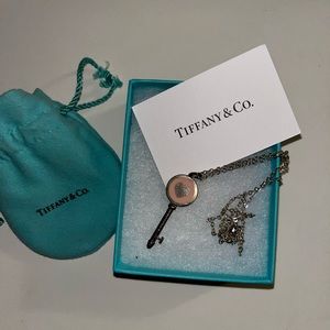 tiffany heart pendant key necklace